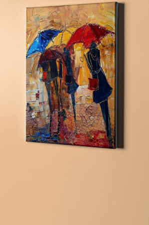 Sayılarla Boyama Seti Kasnaklı Renkli Şemsiyeler 40x50 Cm