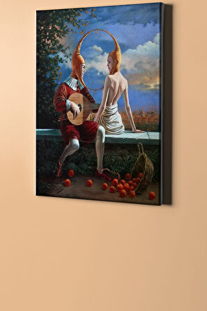 Sayılarla Boyama Seti Kasnaklı Başka Dünyadaki Sevgili 40x50 Cm