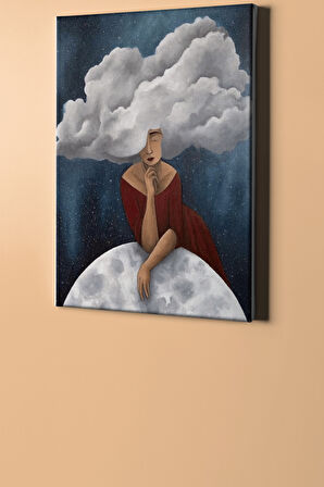 Sayılarla Boyama Seti Kasnaklı Bulut Kadın 60x75 Cm