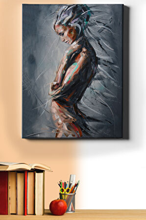 Sayılarla Boyama Seti Kasnaklı Kadın Ve Renkler 2 40x50 Cm