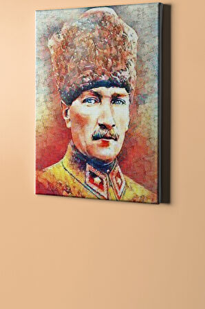 Sayılarla Boyama Seti Çerçeveli Kasnaklı Renkli Atatürk 6 50x65 Cm