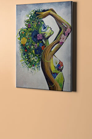 Sayılarla Boyama Seti Çerçeveli Kasnaklı Doğa Ana 2 40x50 Cm