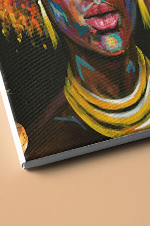 Sayılarla Boyama Seti Çerçeveli Kasnaklı Renkli Afrikalı 40x50 Cm