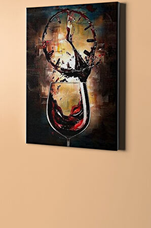 Sayılarla Boyama Seti Çerçeveli Kasnaklı Şarap Ve Zaman 60x75 Cm