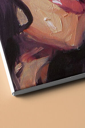 Sayılarla Boyama Seti Çerçeveli Kasnaklı Güzel Kız 1 60x75 Cm