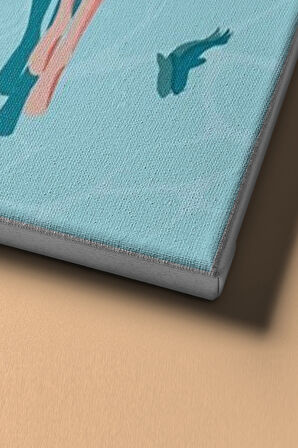 Sayılarla Boyama Seti Çerçeveli Kasnaklı Deniz Keyfi 60x75 Cm