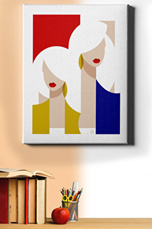 Sayılarla Boyama Seti Çerçeveli Kasnaklı Iş Kadınları 40x50 Cm