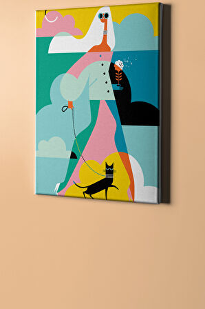 Sayılarla Boyama Seti Çerçeveli Kasnaklı Zengin Kız 60x75 Cm