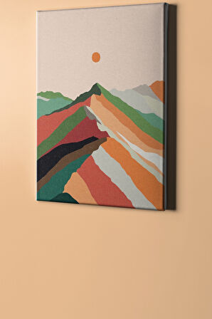 Sayılarla Boyama Seti Çerçeveli Kasnaklı Yalnız Dağ 2 60x75 Cm