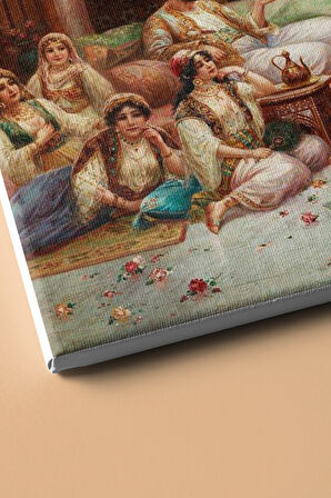 Sayılarla Boyama Seti Çerçeveli Kasnaklı Akşam Sefası 60x75 Cm