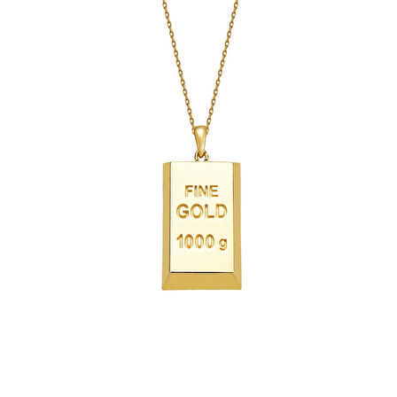 Külçe Altın Kolye 14 Ayar Altın