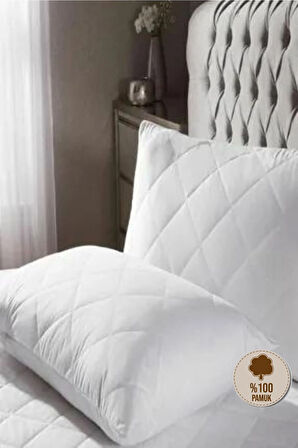 Pamukkale Alez Kapitone Yastık Koruyucu 2' Li %100 Pamuk 50x70