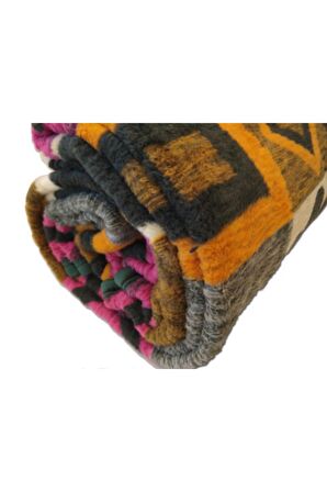 Sitil Çift Kişilik Dinamik Desen, Lüks Peluş Battaniye, 2,75kg