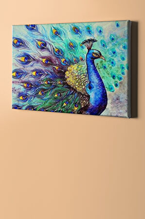 Bereket Tavus Kuşu Sayılarla Boyama Seti Kasnaklı 40x50 Cm