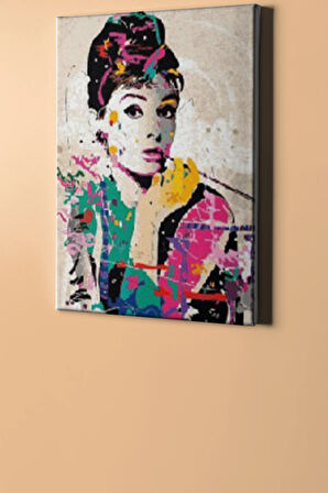 Audrey Hepburn Sayılarla Boyama Seti Kasnaklı 40x50 Cm