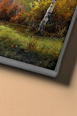 Göl Manzarası 2 Sayılarla Boyama Seti Kasnaklı 60*75