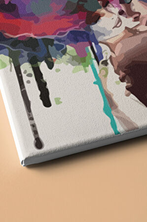 Renkli Anlar Sayılarla Boyama Seti Kasnaklı 60x75