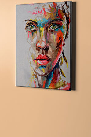 Tutkulu Kadın 2 Sayılarla Boyama Seti Kasnaklı 40x50 Cm