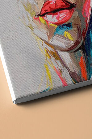 Tutkulu Kadın 2 Sayılarla Boyama Seti Kasnaklı 40x50 Cm