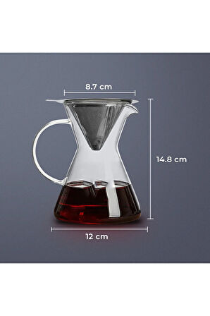 Chemex Filtreli Kahve Demliği  600 ml borosilikat cam