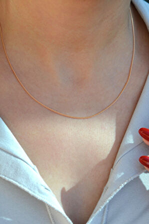 Rose Gold Renkli Rodyum Zincir Uç İçin Kolye Zinciri Rose Gold