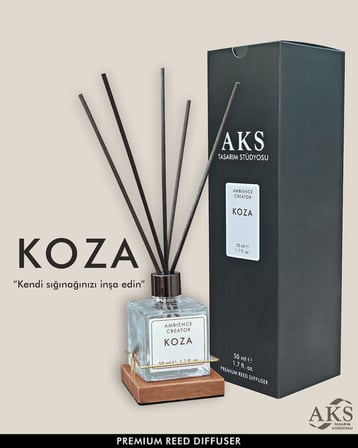 AKS - KOZA REED DIFFUSER / ODA KOKUSU (50 ML) - Alkolsüz özel formül