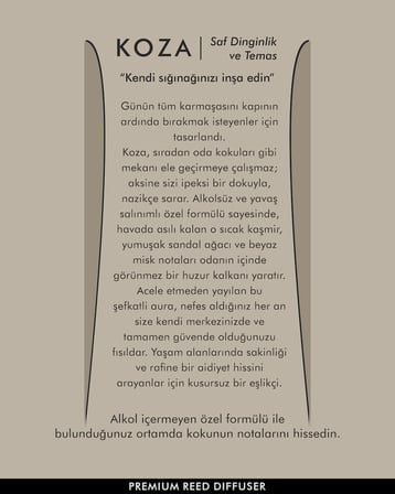 AKS - KOZA REED DIFFUSER / ODA KOKUSU (50 ML) - Alkolsüz özel formül