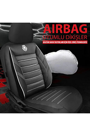 KZY King Jakar Beyaz  Renault Fluence Uyumlu Oto Koltuk Kılıfı