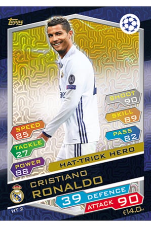 36 PAKET (216 KART) Uefa Şampiyonlar Ligi 16/17 Match Attax Futbolcu Kartları