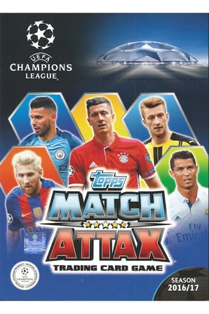 180 PAKET (1080 KART) Uefa Şampiyonlar Ligi 16/17 Match Attax Futbolcu Kartları