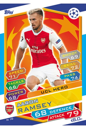 180 PAKET (1080 KART) Uefa Şampiyonlar Ligi 16/17 Match Attax Futbolcu Kartları