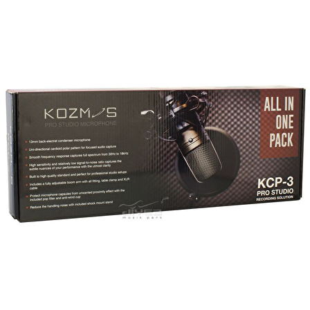 Kozmos KCP-3 Pro Aksesuarlı Condenser Stüdyo Mikrofonu