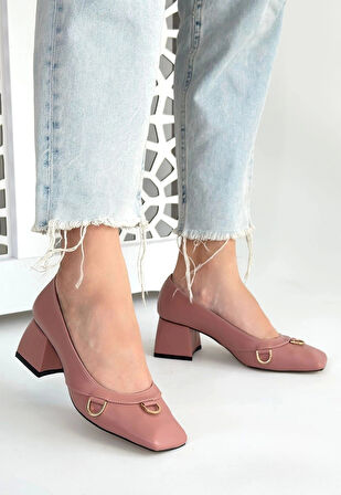 Cande Pudra Cilt Topuklu Ayakkabı