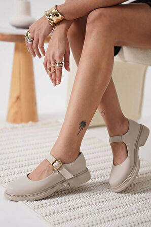 Yoko Bej Cilt Oxford Ayakkabı