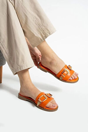 Sene Turuncu Cilt Terlik