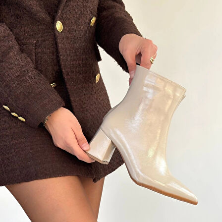 Mosy Bej Rugan Topuklu Bot