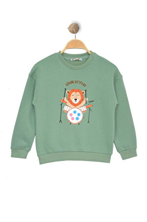 Erkek Çocuk Baskılı Sweat Mint - 225497.1576.