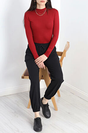 2 İplik İçi Tüylü Çımalı Jogger Eşofman Altı Siyah - 50019.053.