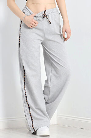 2 İplik Şeritli Eşofman Altı Gri - 40021.1857.