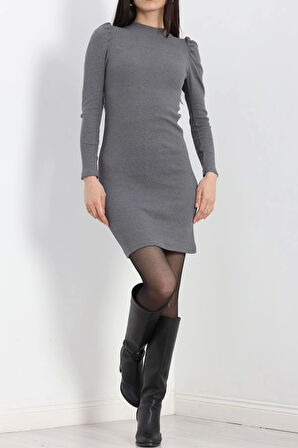 Kaşkorse Prenses Kol Elbise  Füme - 30032.1567.