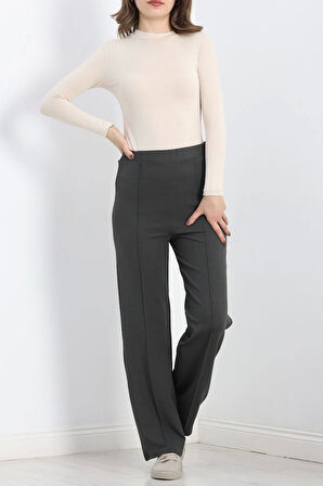 Zra Krep Çımalı Palazzo Pantolon Boyalıantrasit - 20211.1605.