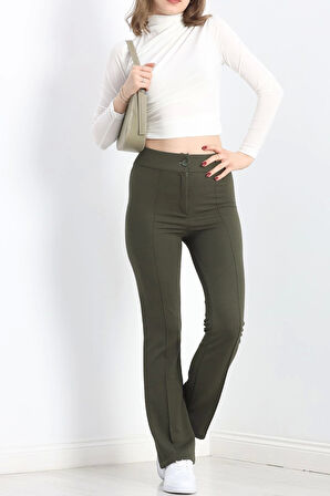 Çımalı Zra Krep Pantolon Haki - 30068.1884.