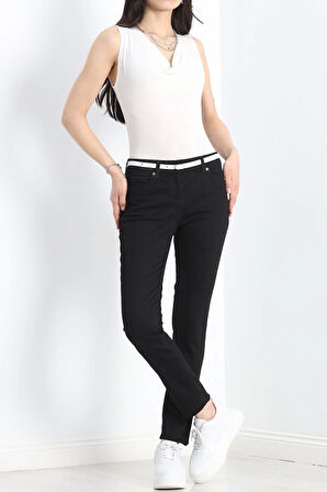 Dar Paça Kot Pantolon Siyah - 19623.1904.