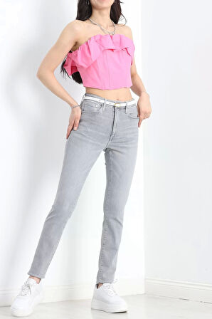 Dar Paça Kot Pantolon Gri - 19623.1904.