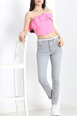 Dar Paça Kot Pantolon Gri - 19623.1904.