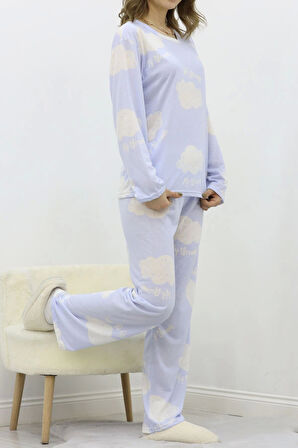 Desenli Poliviskon Pijama Takımı Bebemavi - 818.1287.