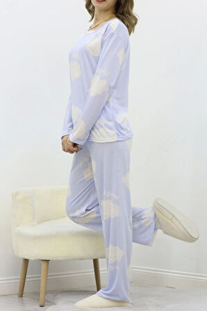 Desenli Poliviskon Pijama Takımı Bebemavi - 818.1287.
