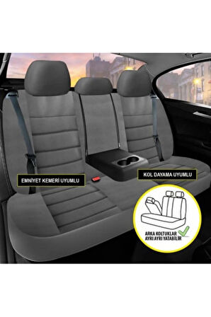 Unıversal KZY ONİKS FÜME Oto Koltuk Kılıfı Fiat Marea Uyumlu Oto Koltuk Kılıfı 57