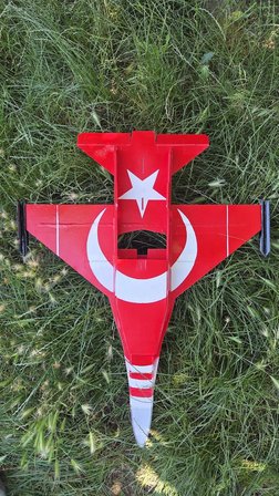 Kuzey RC F-16 Ay-Yıldız Özel Tasarım Montajlı ve Boyalı Gövde Kiti – Elektroniksiz