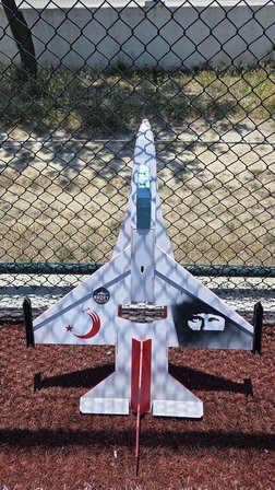 Kuzey RC F-16 Ay-Yıldız Özel Tasarım Fotoblok RC Model Uçak Tam Paket Kit FlySky i6X Kumandalı